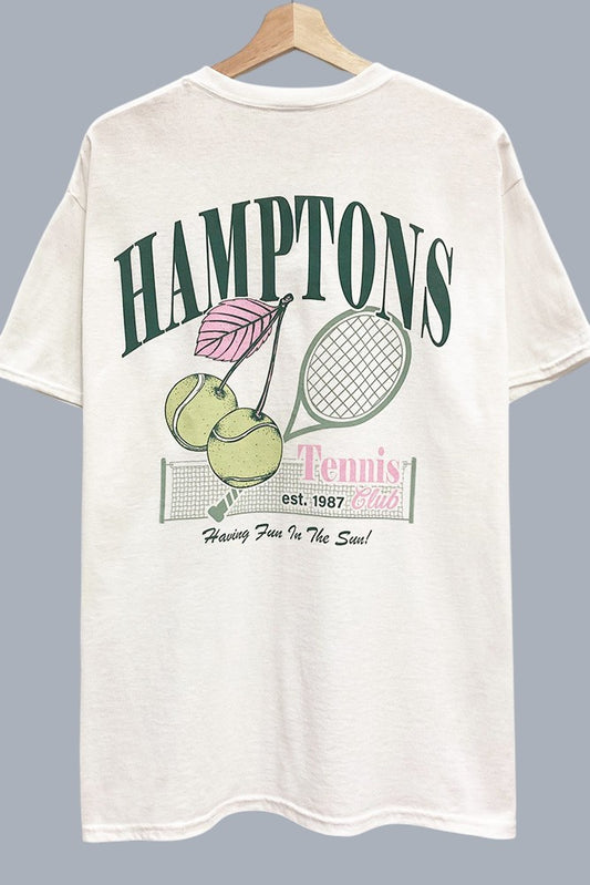 Hamptons Tennis Vintage Graphic T Shirt