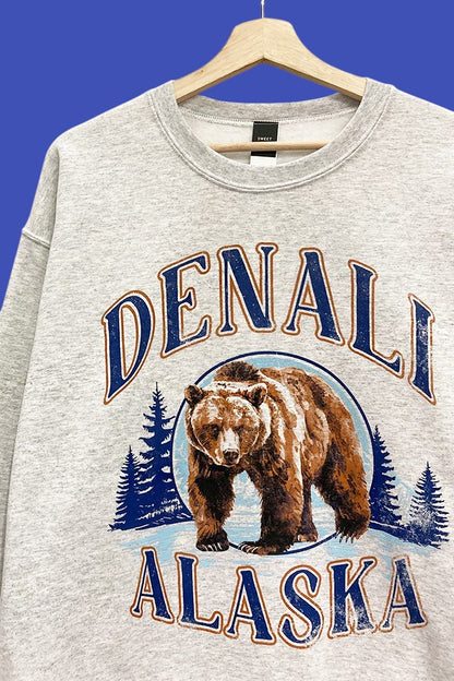 Denali Alaska Oversized Graphic Sweatshirt