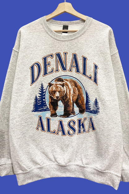 Denali Alaska Oversized Graphic Sweatshirt