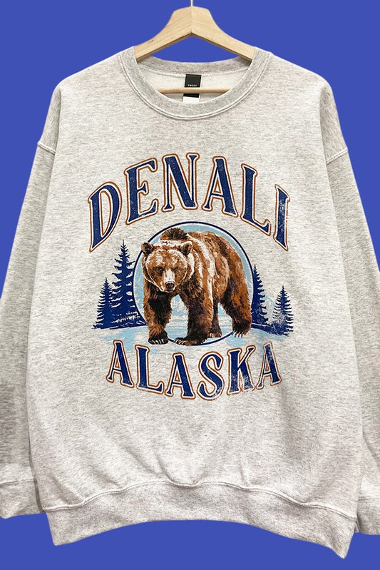 Denali Alaska Oversized Graphic Sweatshirt