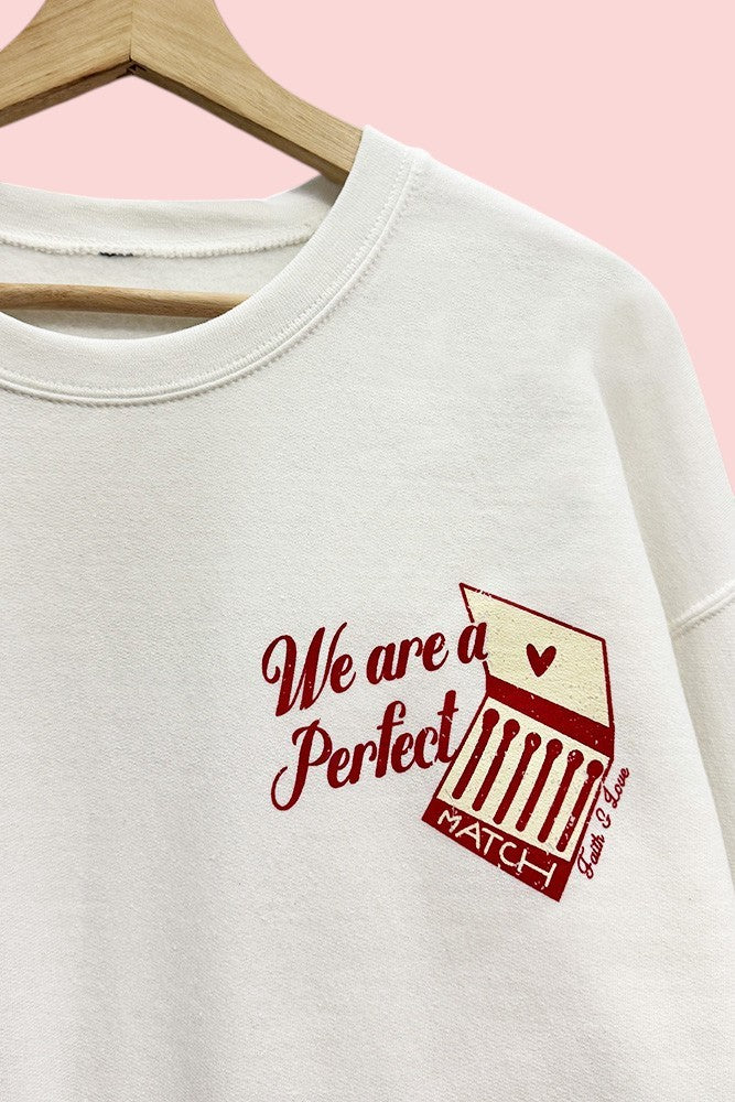 Perfect Match Oversized Graphic Sweatshirt
