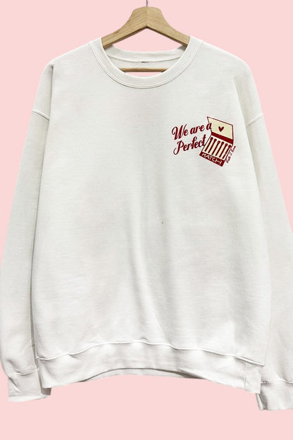 Perfect Match Oversized Graphic Sweatshirt
