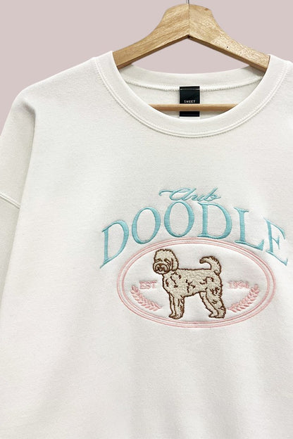 Club Doodle Embroidered Oversized Sweatshirt