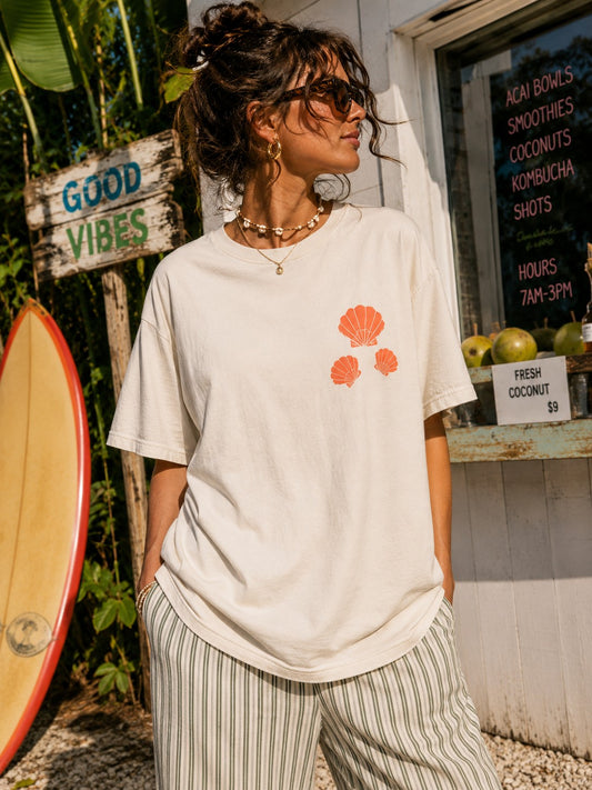 Vacation Stamps Oversized Graphic Tee