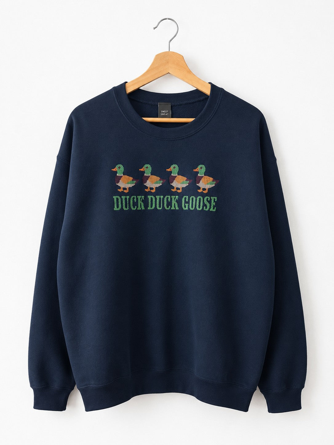 Duck Duck Goose Embroidered Oversized Sweatshirt