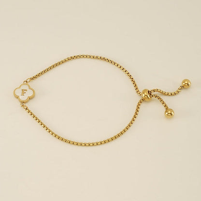 Clover Initial Bracelets