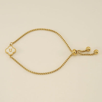 Clover Initial Bracelets