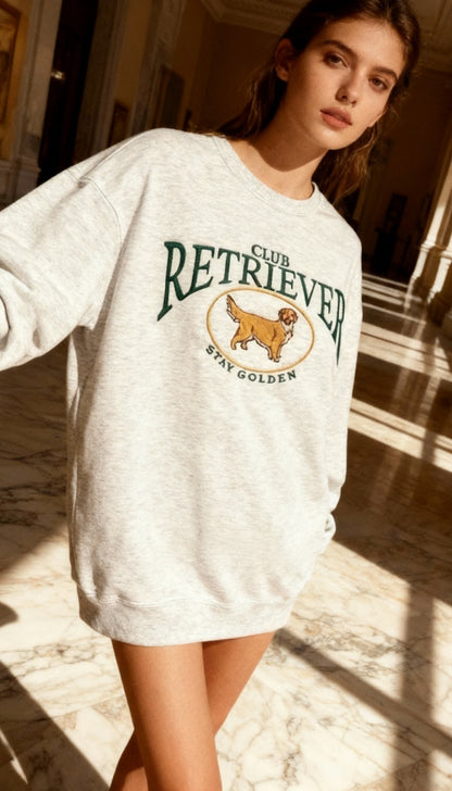 Club Retriever Stay Golden Embroidered Sweatshirt
