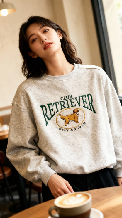 Club Retriever Stay Golden Embroidered Sweatshirt