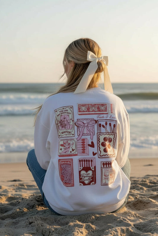 Perfect Match Oversized Graphic Sweatshirt